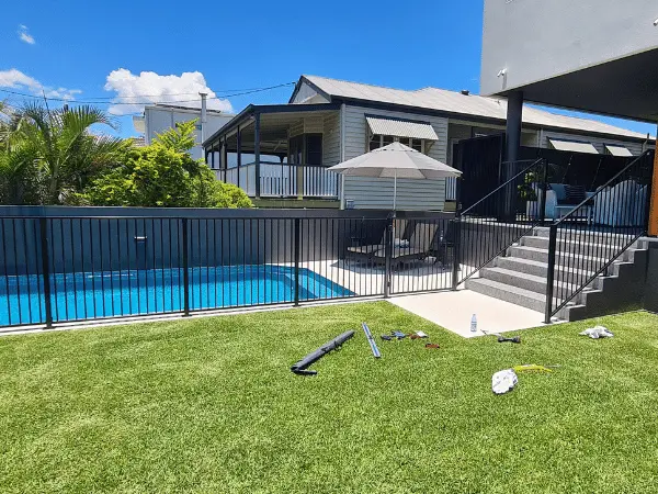 Pool and green grass